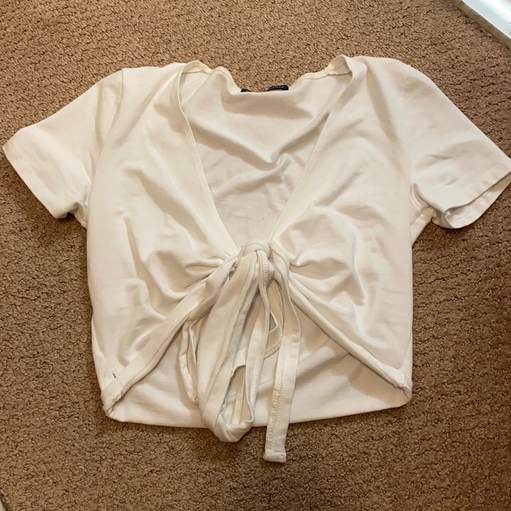 Tie Front Short Sleeve